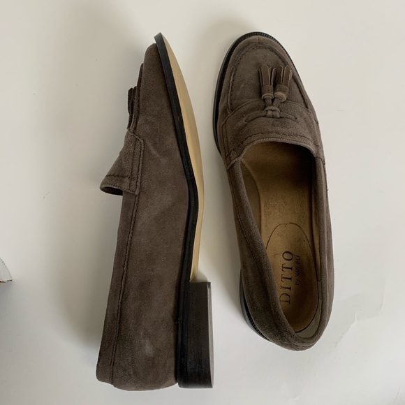 New Van Eli Gray Suede Loafers Size 6 - Picture 4 of 5